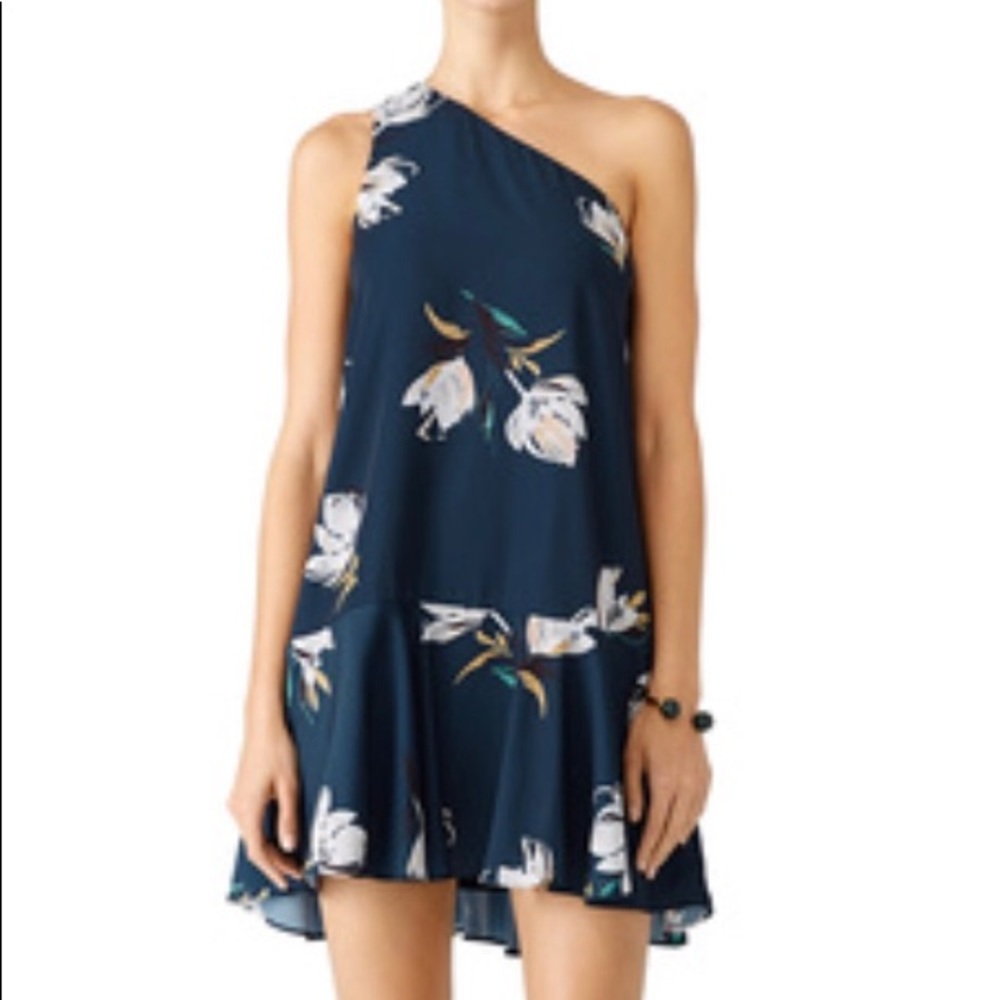 Amanda Uprichard Floral One Shoulder Dress